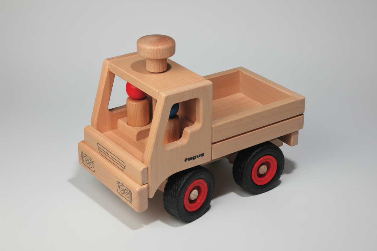 autotransporter fagus Fagus Unimog 10.02 – Handgefertigtes Holzspielzeug-Fahrzeug, Waldorf, ab 3  Jahren – Villa-Kinderella Onlineshop seit 2002
