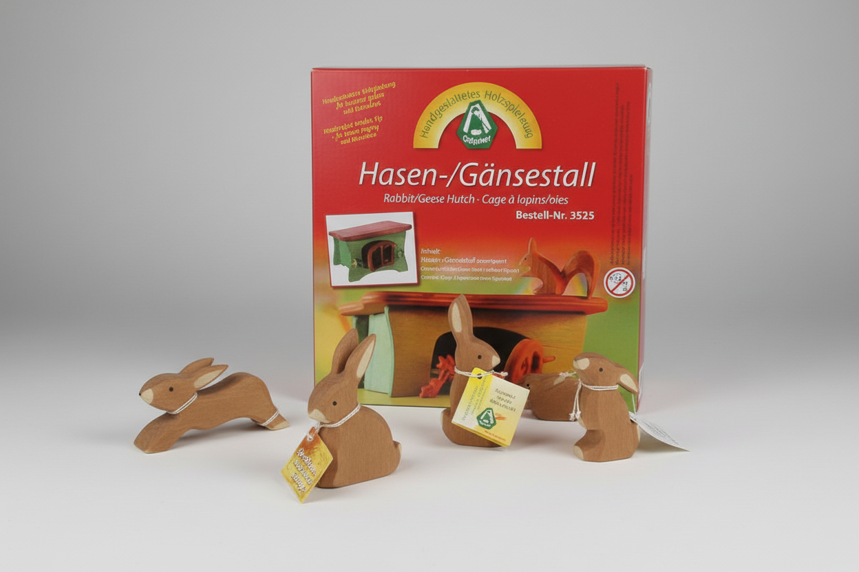 Ostheimer Hasenstall Gänsestall + 5 Hasen