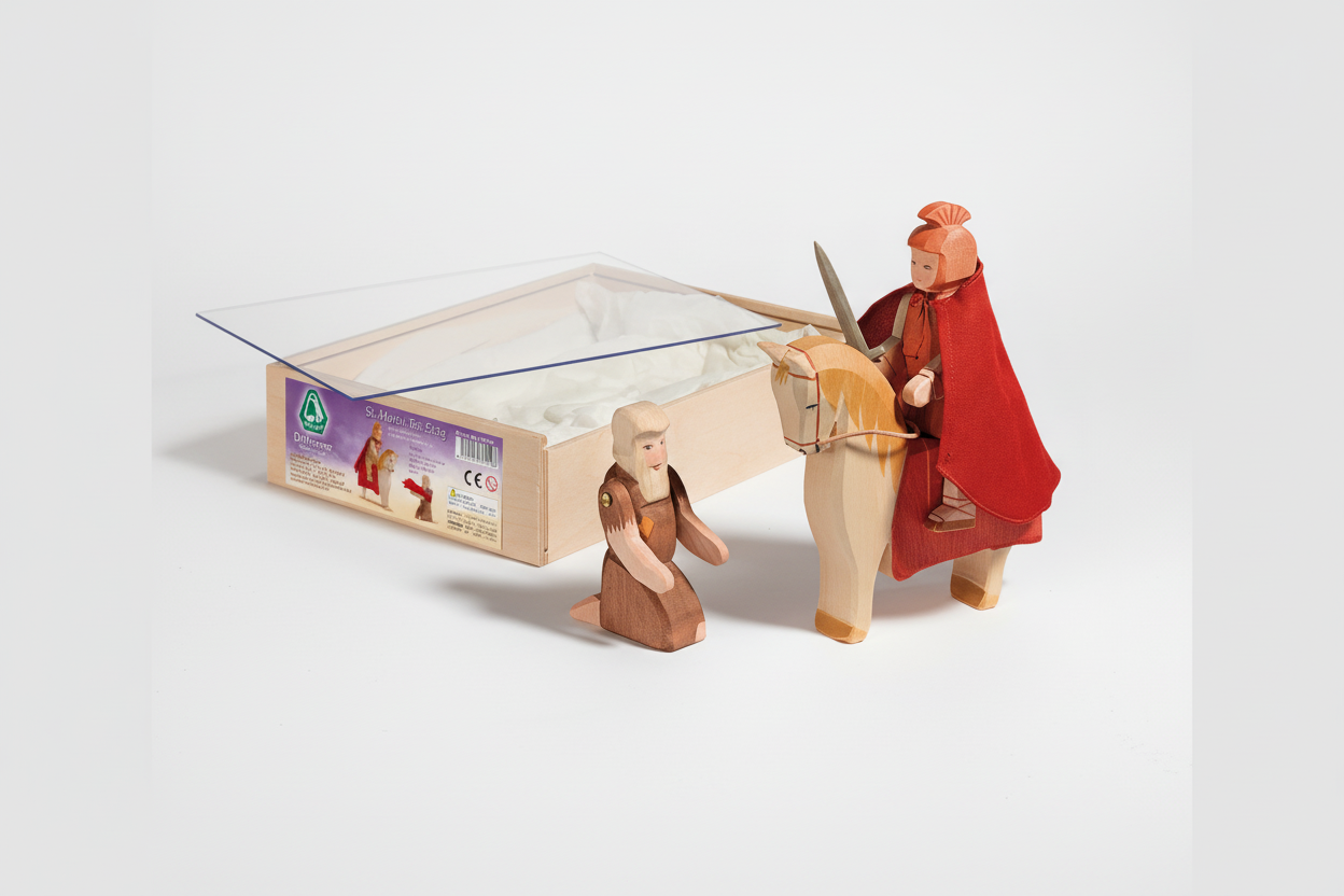 Ostheimer St. Martin Pferd und Bettler in Geschenkkiste