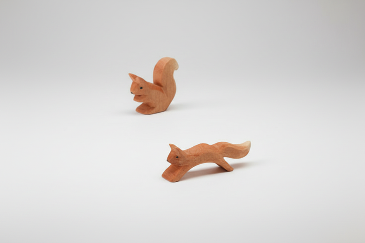 Ostheimer Eichhörnchen springend und sitzend 2 tlg.