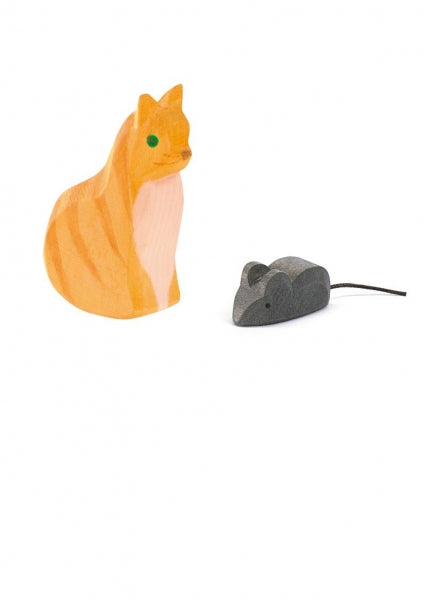 Ostheimer Katze & Maus – Holzfiguren einzeln & Set