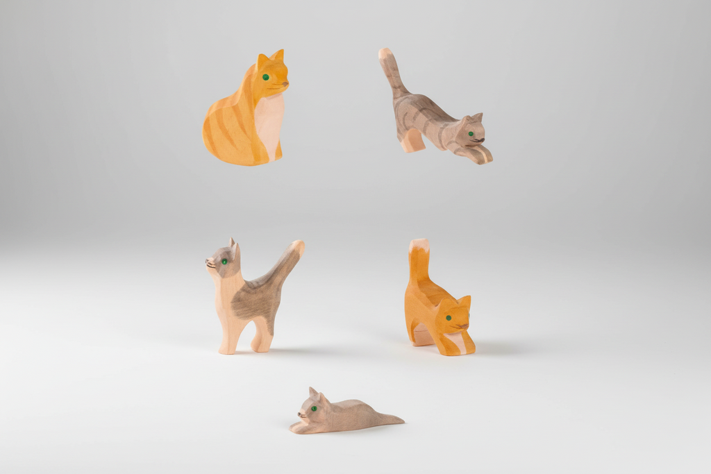 Ostheimer Katze & Maus – Holzfiguren einzeln & Set