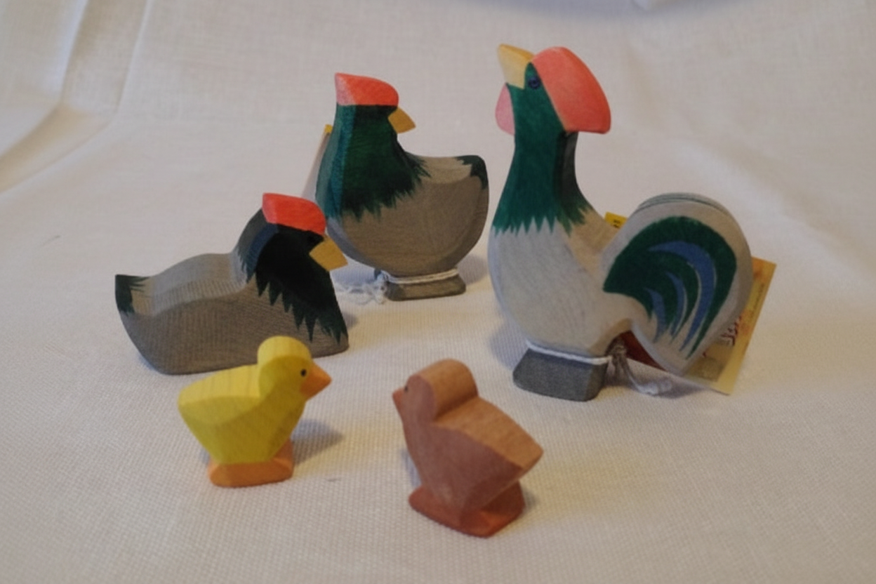 Ostheimer Hühner Hühnergruppe dunkel 5tlg.