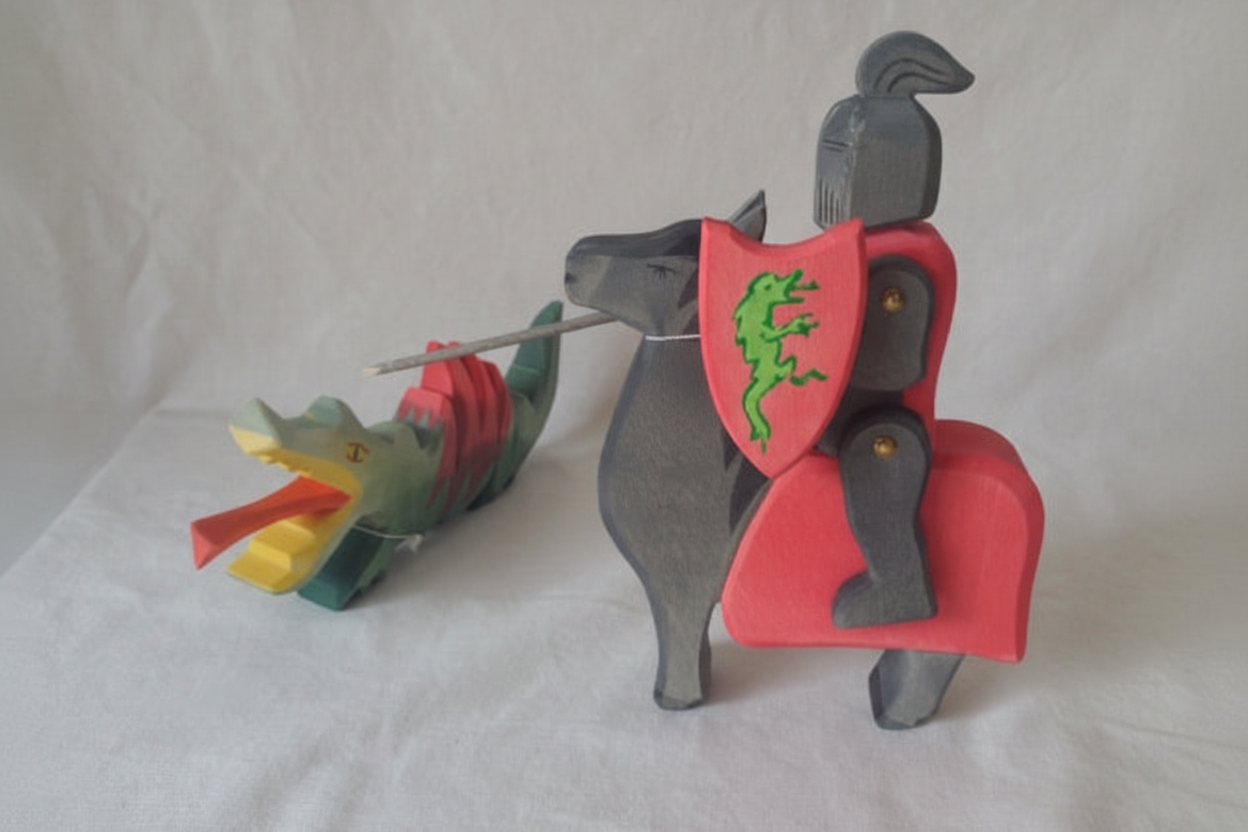 Ostheimer Schwarzer Ritter Pferd und Drachen 27700